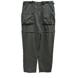 Cabela's Green Cargo Convertible Utility Hiking Fishing Outdoor Mens Pants Large